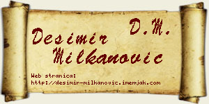 Desimir Milkanović vizit kartica